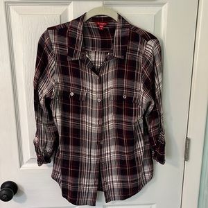 Guess bottom up plaid shirt